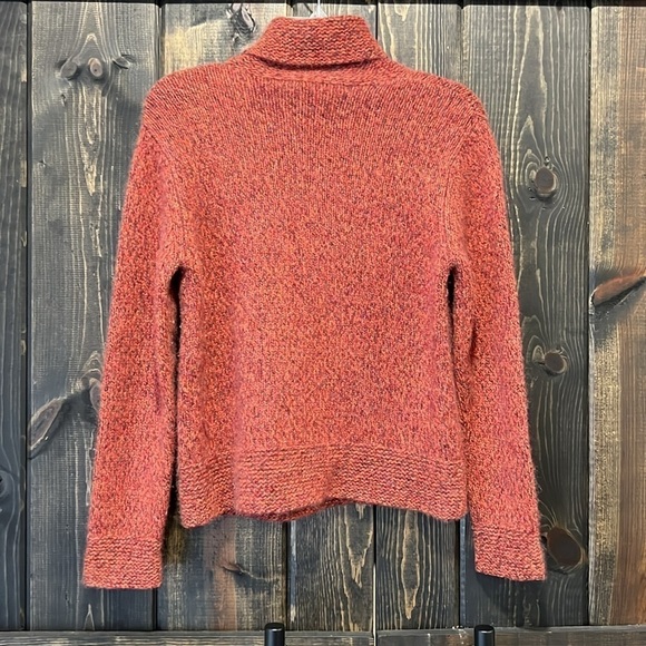 Mariele Waithe Cashmere Sweater S Red Marled Turtleneck Soft Stretch Cozy Winter - Picture 6 of 8
